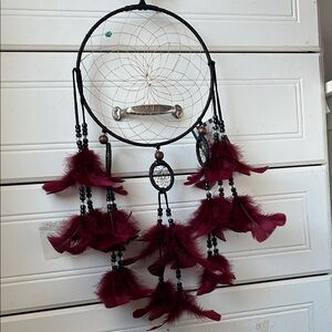 Elegant Burgundy Dreamcatcher Wall Decor